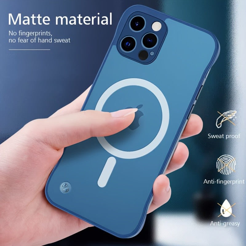 JMUYTOP-funda de carga inalámbrica magnética para iphone 16, 15, 14, 13 Pro Max, carcasa trasera ultra mate, sin diseño de parachoques