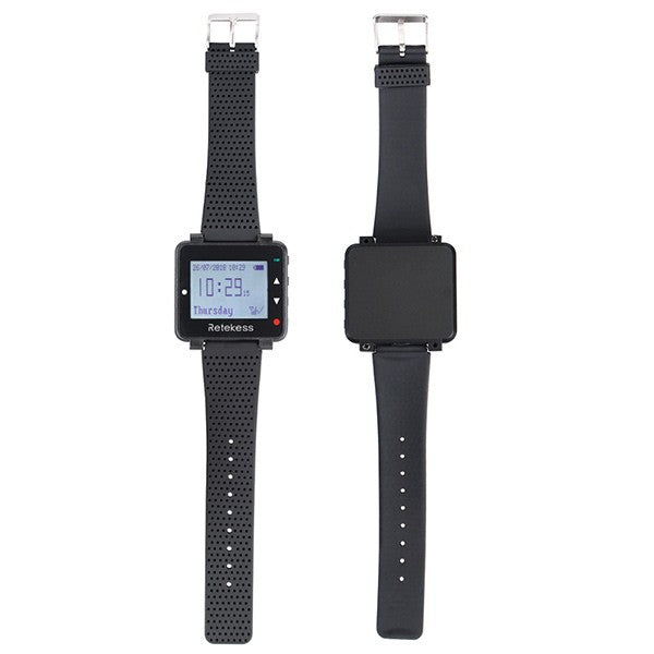 RETEKESS-sistema inalámbrico de llamadas para camarero, buscapersonas para restaurante, receptor de reloj T128, botón de llamada T117, servicio al cliente para cafetería