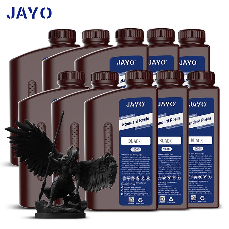 JAYO-lavabo de agua de resina 3D/como ABS/a base de plantas/líquido de resina de fotopolímero UV estándar de 10KG 405nm para materiales de impresora LCD 3D