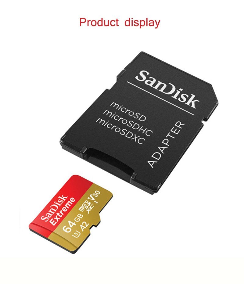 Tarjeta Micro SD Sandisk Original Extreme A2 V30 U3 SDXC Flash 32GB 64GB 128GB 256GB tarjeta MicroSD 190MB/s tarjeta TF para teléfono tableta