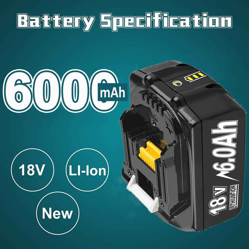 Para Makita BL1830 18V batería 6000mAh batería recargable 18V BL1830 BL1815 BL1860 BL1840 batería de herramienta eléctrica de repuesto
