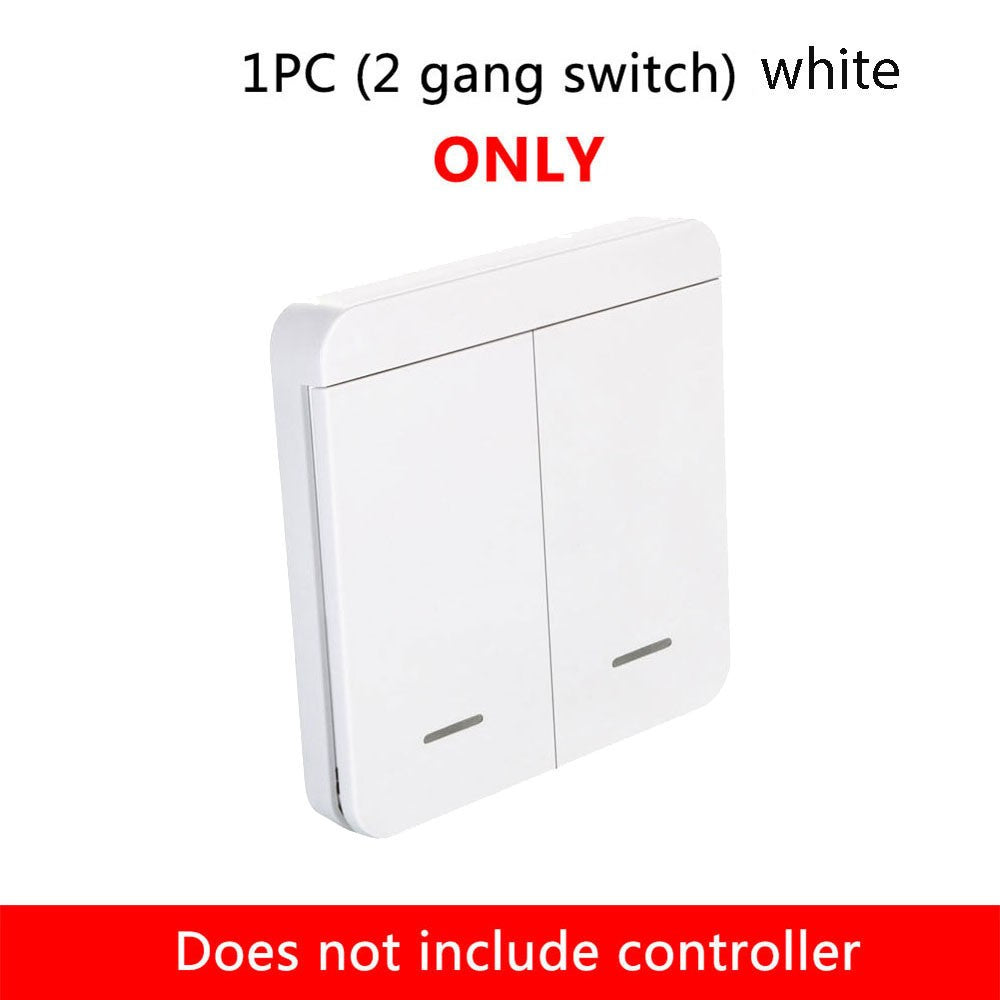 Interruptor inalámbrico RF 433Mhz Interruptor de luz Control remoto 86 Panel de pared 10A 110V-220V Receptor para lámpara LED ventilador