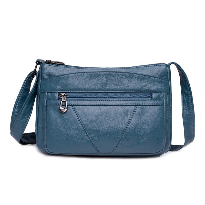 Bolso bandolera de Color liso que combina con todo, bolsos de hombro de alta capacidad para mujer, bolso de mano de piel sintética de alta calidad 2021