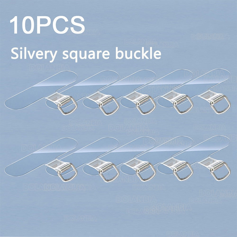 10/5 Uds. Accesorio de cordón transparente para teléfono móvil junta de Clip pestañas de sujeción flexibles parche de correa colgante antipérdida Universal para teléfono móvil