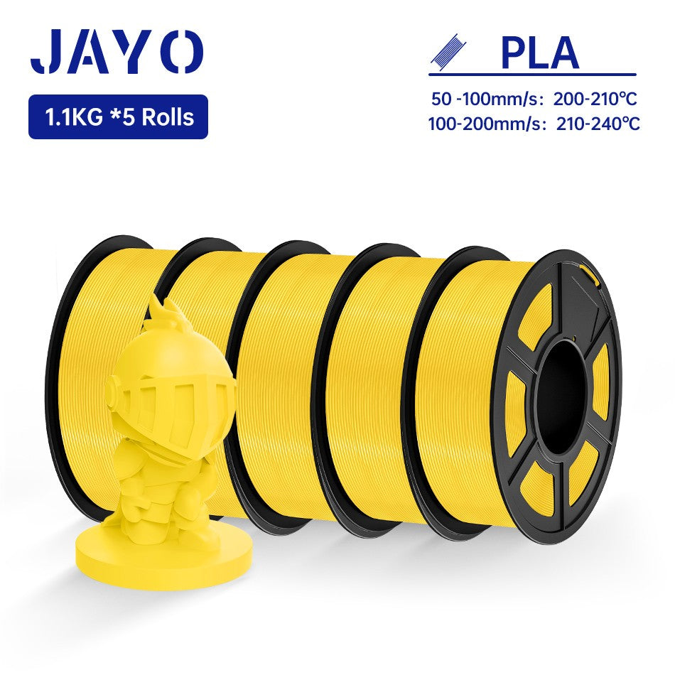 Filamento JAYO PLA 1,75 MM 5 rollos filamento de impresora 3D PLA 100% sin burbujas para FDM Coloful Material de impresión 3D regalo DIY