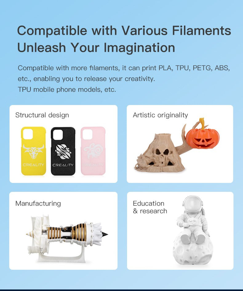 Impresora 3D Creality Ender-3 S1X, Placa Base Silenciosa de 32 Bits, Compatible con Reanudación de Impresión en Caso de Fallo de Energía, Nivelación Automática CR-Touch