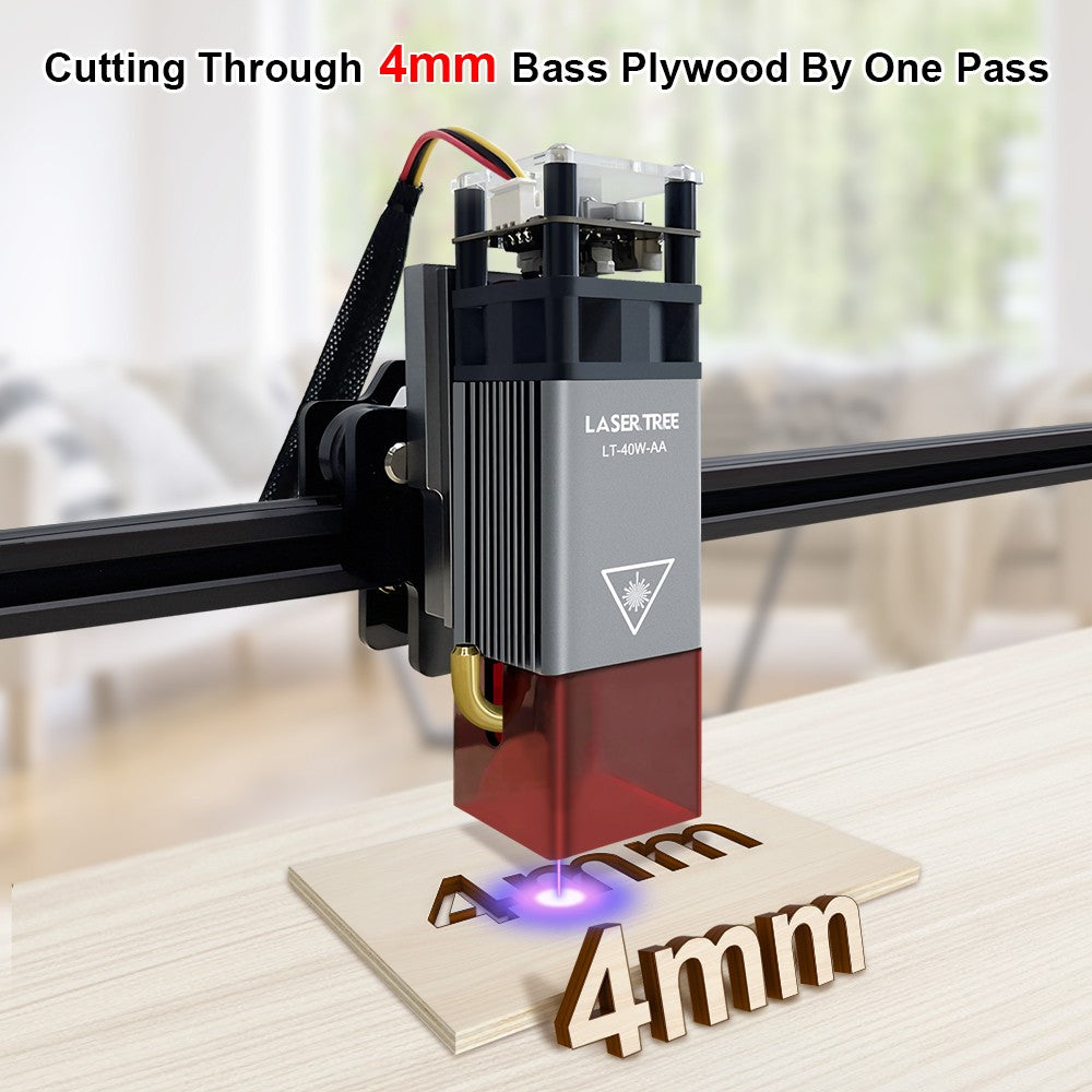 LASER TREE 5W módulo láser con asistencia de aire 450nm enfoque fijo TTL cabezal láser de luz azul para máquina de grabado de corte CNC DIY