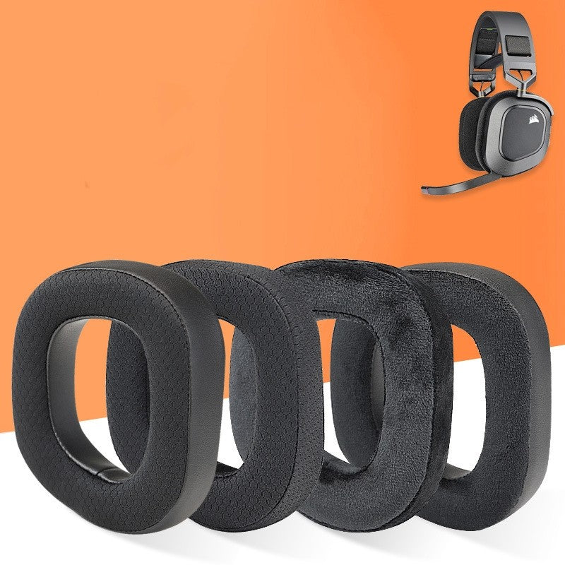 Almohadillas planas de espuma suave de repuesto para auriculares, Gel de hielo proteico transpirable para CORSAIR HS80 RGB, alta calidad 6,30