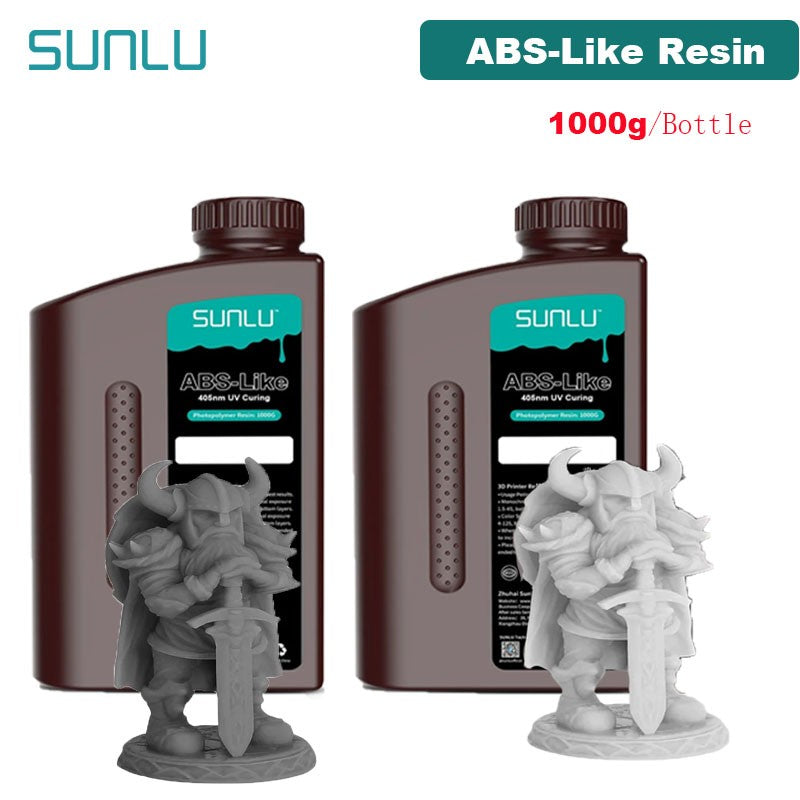 SUNLU resina UV 405nm fotopolímero tipo ABS impresora LCD líquido 2KG puede perforar roscas internas procesadas bajo olor alta dureza