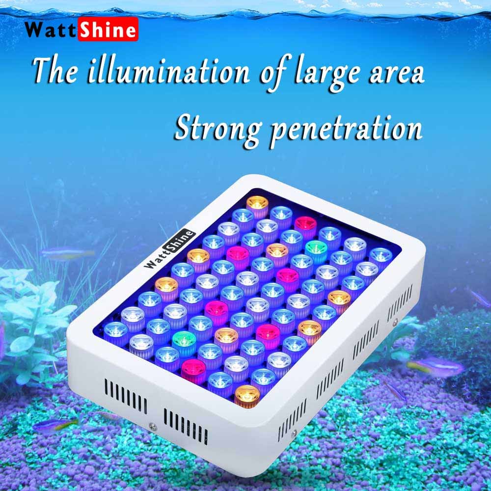 Atenuador de luz Led regulable para acuario, luces para tanque Fsih, 180W, lámpara para pecera de arrecife marino, decoración para peceras y acuarios