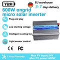 Y & H 600W Micro Inversor Solar Plug And Play Onduladores Solares de Onda Sinusoidal Pura 120V 220VAC Mppt Inversor de conexión a red 500 Watts