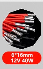 Cartucho Calefactor Trianglelab de 6*20MM 12V / 24V 50W con Cable de 100CM para Impresora 3D, para HOTEND V6 Volcano MK8 MK9
