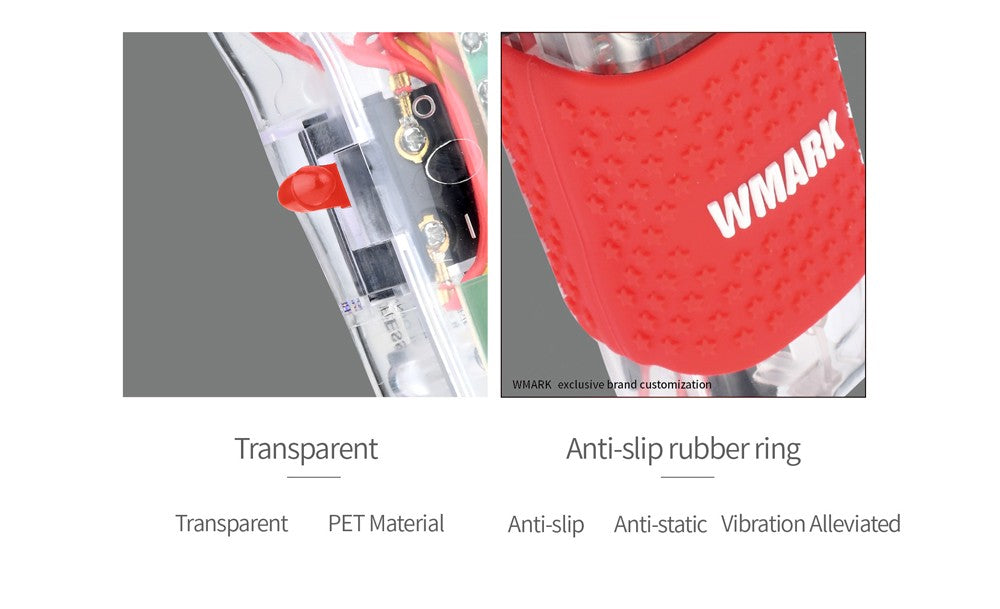 Cortadora de pelo recargable WMARK NG-108 NG-118 de estilo transparente, cortadora de pelo profesional con cable y NG-202 inalámbrica