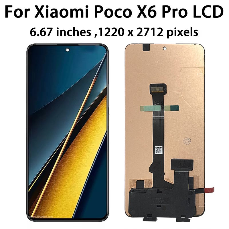 Pantalla AMOLED de 6.67' para Xiaomi Poco X6 Pro X6Pro 5G 2311DRK48G LCD con Digitalizador de Pantalla Táctil para Redmi K70E K70e 2311DRK48C