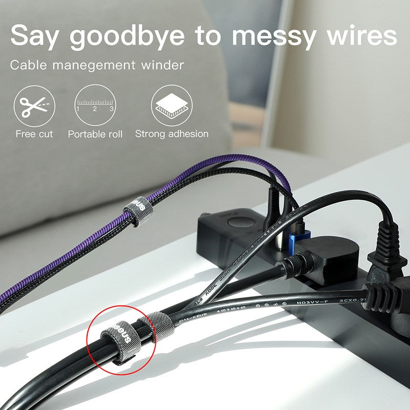 Baseus-organizador de cables, enrollador de cables USB, gestión de cables, Protector de cargador para iPhone, ratón, auriculares, soporte de Cable de protección