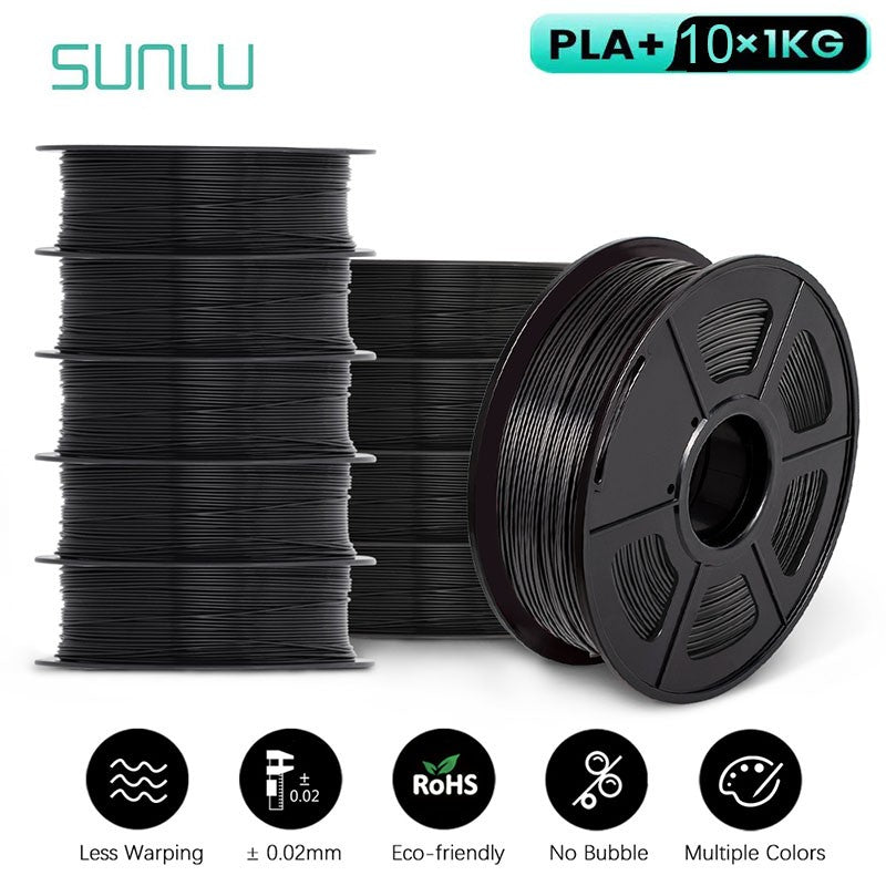 Filamento SUNLU 3D PLA/PLA PLUS de 10 kg (22 lb), 1.75 mm, Filamento para Impresora 3D, Ecológico y de Alta Resistencia