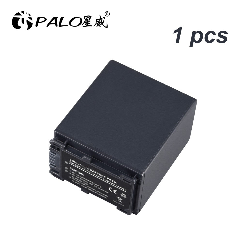 PALO NP-baterías FV100 NP-FV100 FV100, Cargador USB LCD para cámara Sony NP-FV30, NP-FV50, SX83E, SX63E, NP-FV70, AX100E