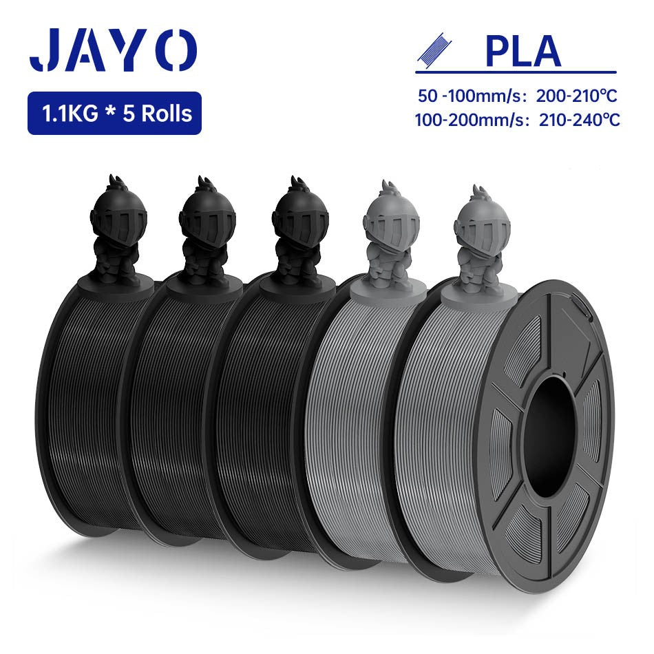 Filamento JAYO PLA 1,75 MM 5 rollos filamento de impresora 3D PLA 100% sin burbujas para FDM Coloful Material de impresión 3D regalo DIY