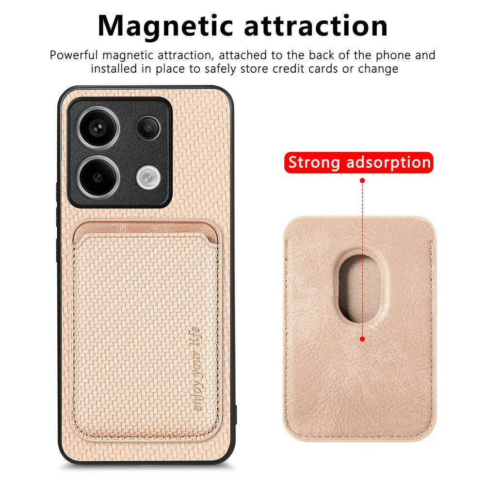 Funda de Cuero Desmontable 2 en 1 con Imán para Xiaomi Redmi Note 15 5G 4G, Funda con Ranuras para Tarjetas, Carcasa Trasera para Redmi Note 14 Pro Plus 13 14C