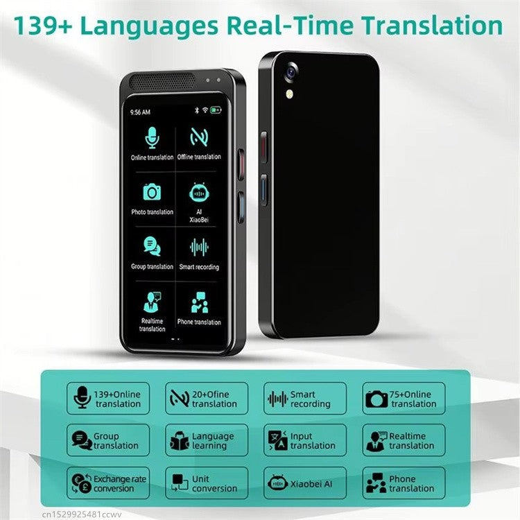 Traductor de Voz Inteligente Portátil Z6, Grabación Instantánea, 139 Idiomas, Traducción Inteligente en Tiempo Real, Máquina de Traducción Offline