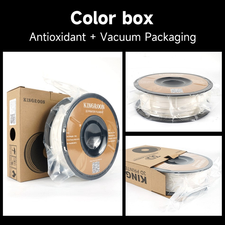 Filamento PLA KINGROON de 1.75mm, 5/10KG, Plástico PLA para Impresora 3D, Estándar 1kg/rollo, Filamentos para Impresión 3D, Colores Mixtos, Envío Local