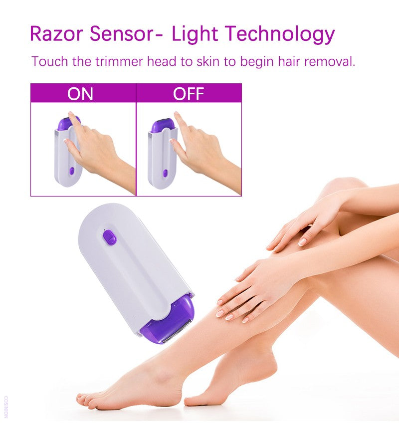 Cortadora de pelo profesional indolora, Afeitadora eléctrica táctil de piel, recargable por USB, para mujer, cuerpo, cara, pierna, Bikini, cortadora de pelo de mano para mujer