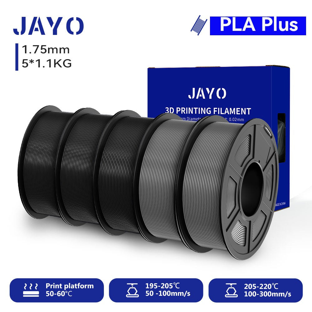 Filamento para Impresora 3D JAYO PETG/PLA/PLA PLUS, 1.75mm, 5.5KG, 100% Sin Burbujas, No Tóxico, Materiales de Impresión 3D para Impresora 3D y Bolígrafo 3D