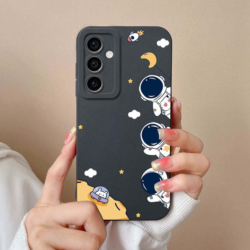 Funda para Samsung A35 A55 5G, funda trasera romántica, Protector de cámara de silicona líquida suave para Samsung A 35 A 55 Anti Choc Coque Capa