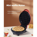 Máquina de gofres eléctrica de 110V, máquina para hacer gofres pequeña, portátil, para horno, Mini plancha
