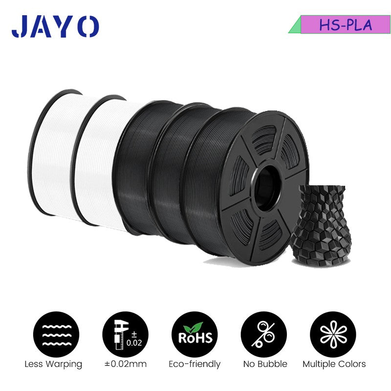 JAYO 5 rollos PLA/PLA Plus/petg/ABS/TPU/PLA meta/PLAYG/HS-PLA filamento de impresora 3D 1,75mm FDM materiales de impresora 3D para impresora 3D