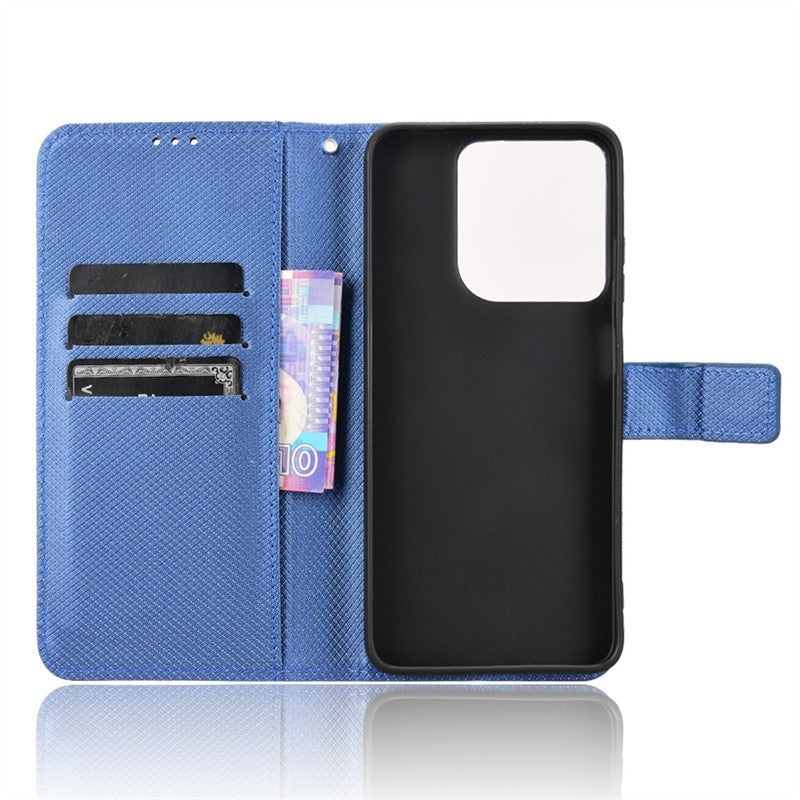 Para Motorola Moto G15 G15 Power funda de lujo con tapa patrón de diamante piel PU funda tipo billetera de cuero con soporte para Moto G15 4G bolsas de teléfono