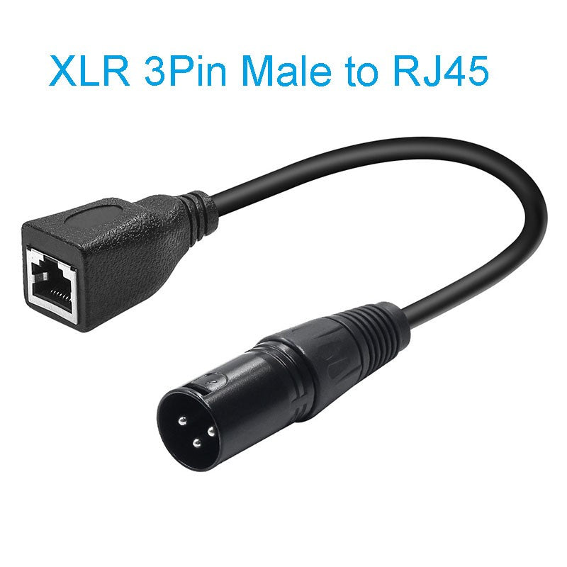 Cable Adaptador Convertidor de Conector XLR Macho/Hembra de 3 Pines a RJ45 para Micrófono, Sistemas de Altavoces Behringer y Radio