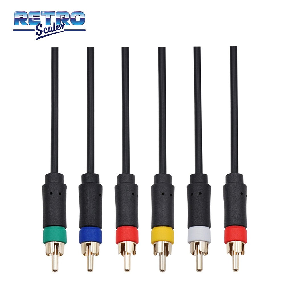 El cable componente RetroScaler de 1,8 m PS2/PS3 proporciona el vídeo y sonido más afilados para la consola de juegos Sony PlayStation 2/3