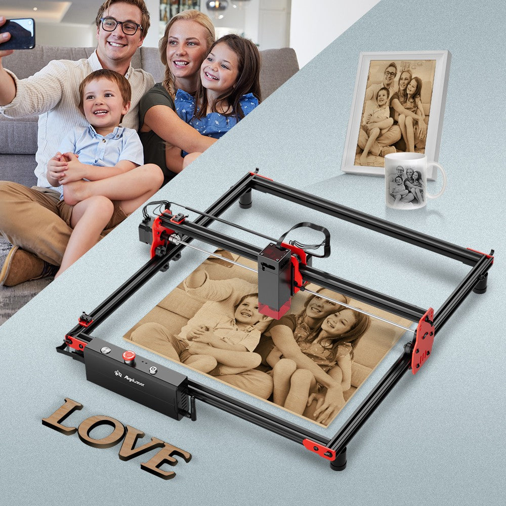 Router CNC de Escritorio Algolaser para Principiantes, 12000 mm/min, Kit DIY, 5W 10W, Conexión con Teléfono, Máquina de Grabado Multifunción para Trabajar la Madera