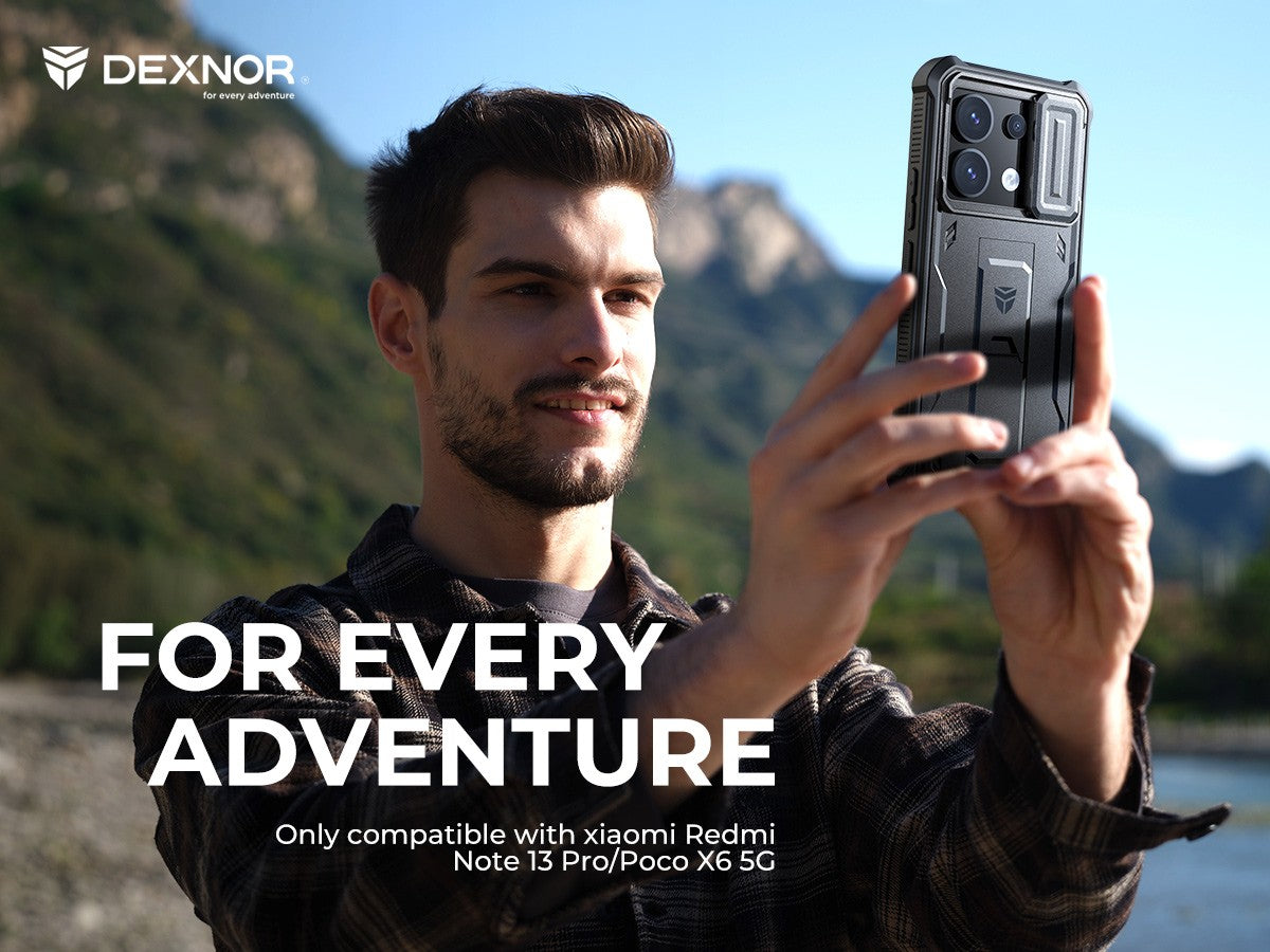 Funda Resistente a Impactos para Redmi Note 13 Pro 5G con Cubierta Deslizante Integrada para la Cámara y Protector de Pantalla Integrado con Soporte