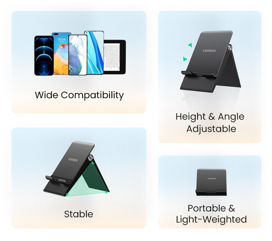 UGREEN-soporte plegable ajustable para teléfono móvil, base de escritorio para iPhone 11 Pro Max SE 8 7
