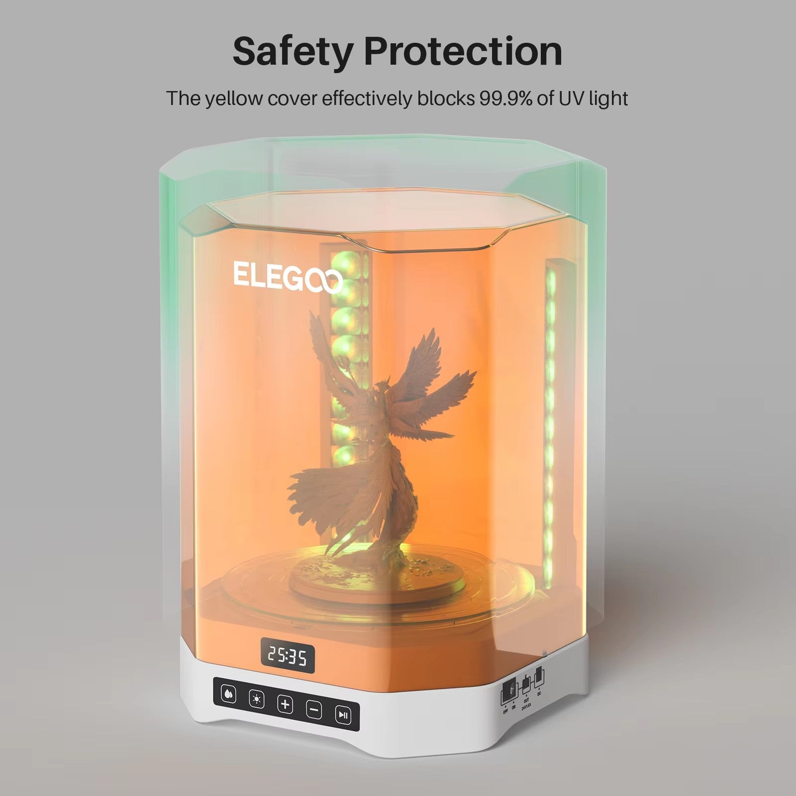 ELEGOO MERCURY PLUS V3.0 Máquina de Lavado y Curado 2 en 1 con Mayor Capacidad Compatible con la Mayoría de las Impresoras 3D LCD/DLP/SLA