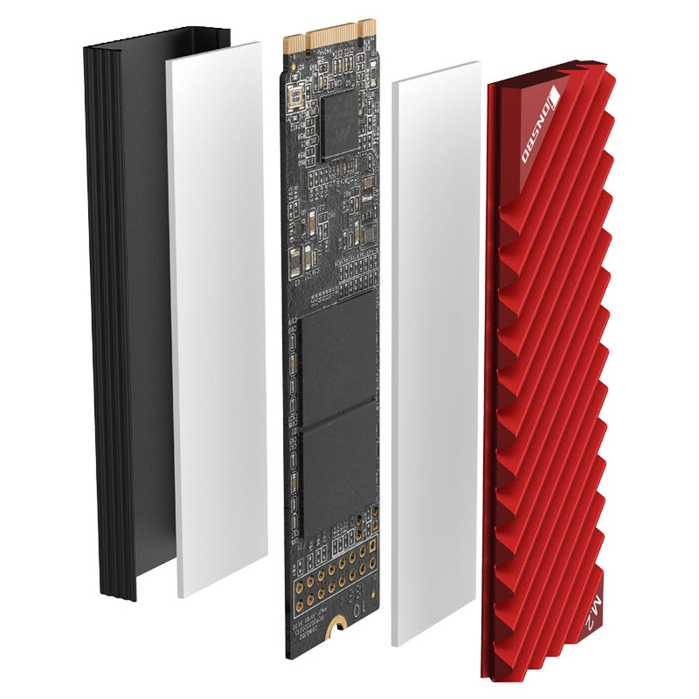 Disipador de calor M.2 SSD NVMe M2 2280 SSD Disco Duro disipador de calor de aluminio con almohadilla térmica para ssd m2 Escritorio PC Junta térmica nvme heatsink