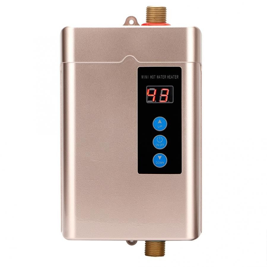Calentador de agua eléctrico Digital, Control remoto, instantáneo, sin depósito, para cocina, baño, ducha, calentamiento rápido