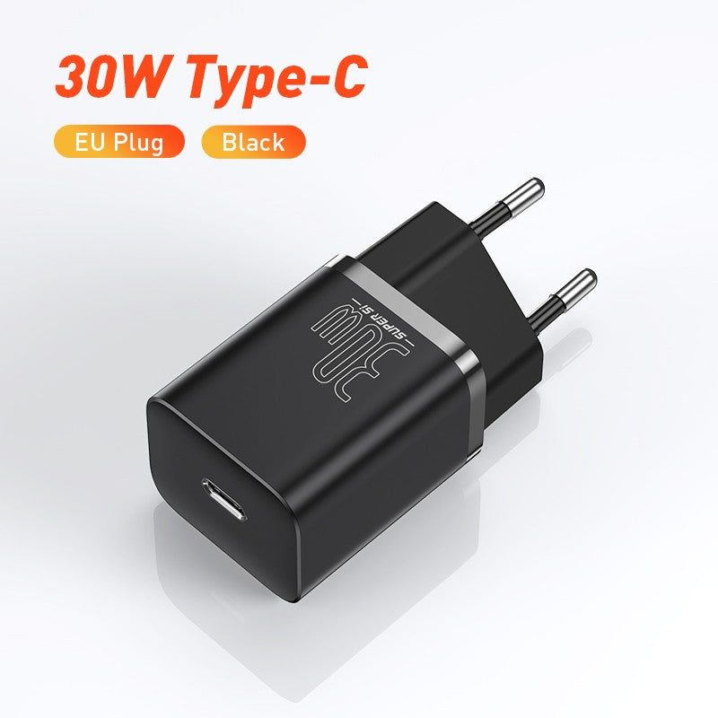 Baseus Super Si 30W USB C adaptador de cargador para iPhone 14 13 12 Pro Max iPad tipo C QC 3,0 PD carga rápida para Xiaomi cargador rápido