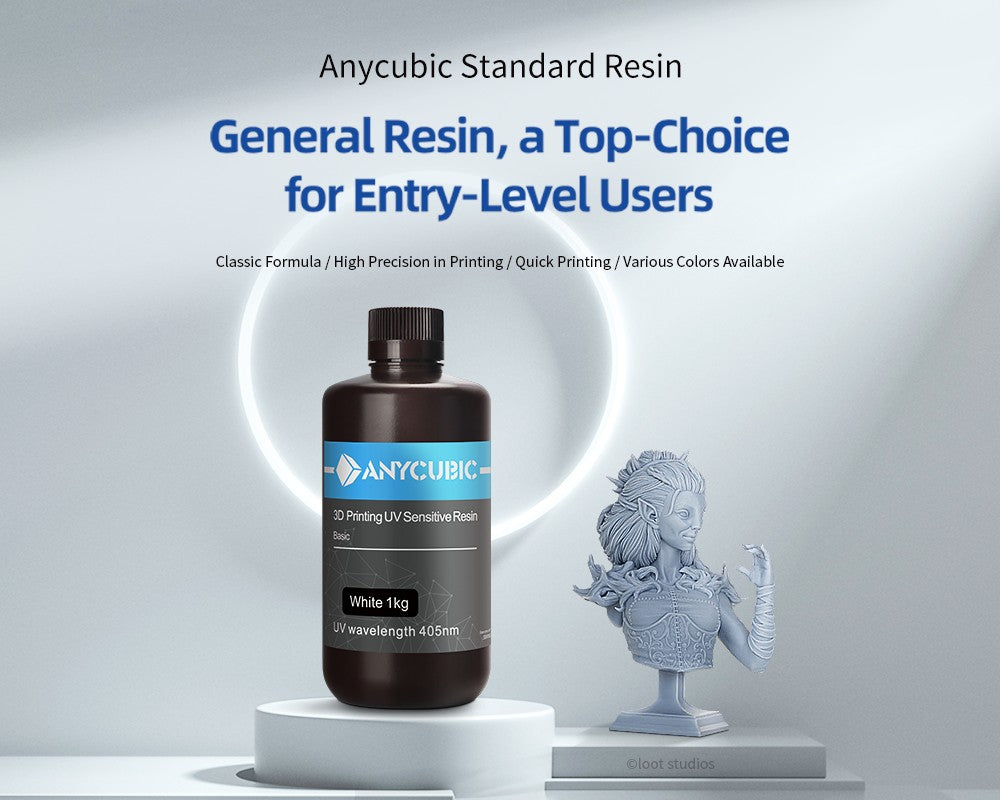 ANYCUBIC 4 unids/lote 405nm resina UV para impresora 3D LCD resina de fotopolímero líquido impresión 3D actualización de resina 1kg