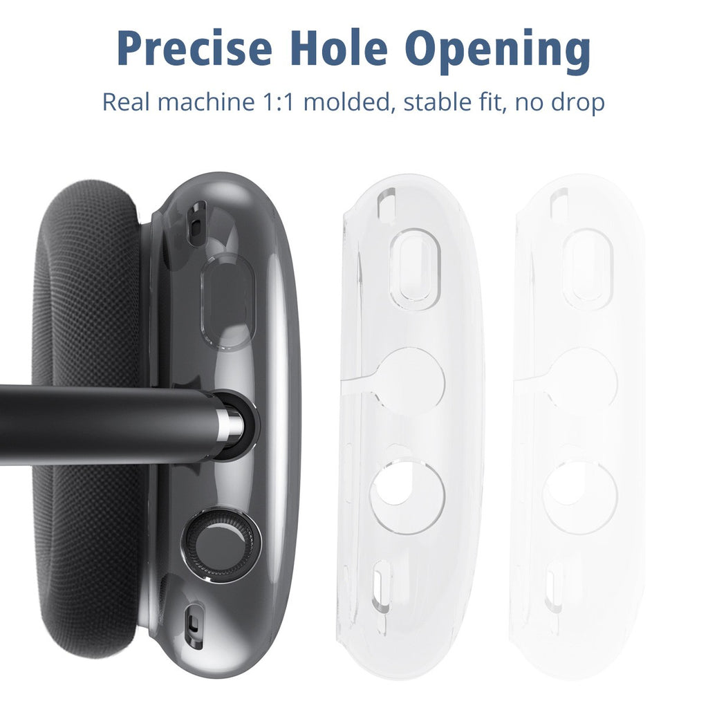 Funda transparente suave antiarañazos para AirPods Max TPU inalámbrico a prueba de golpes funda protectora para auriculares