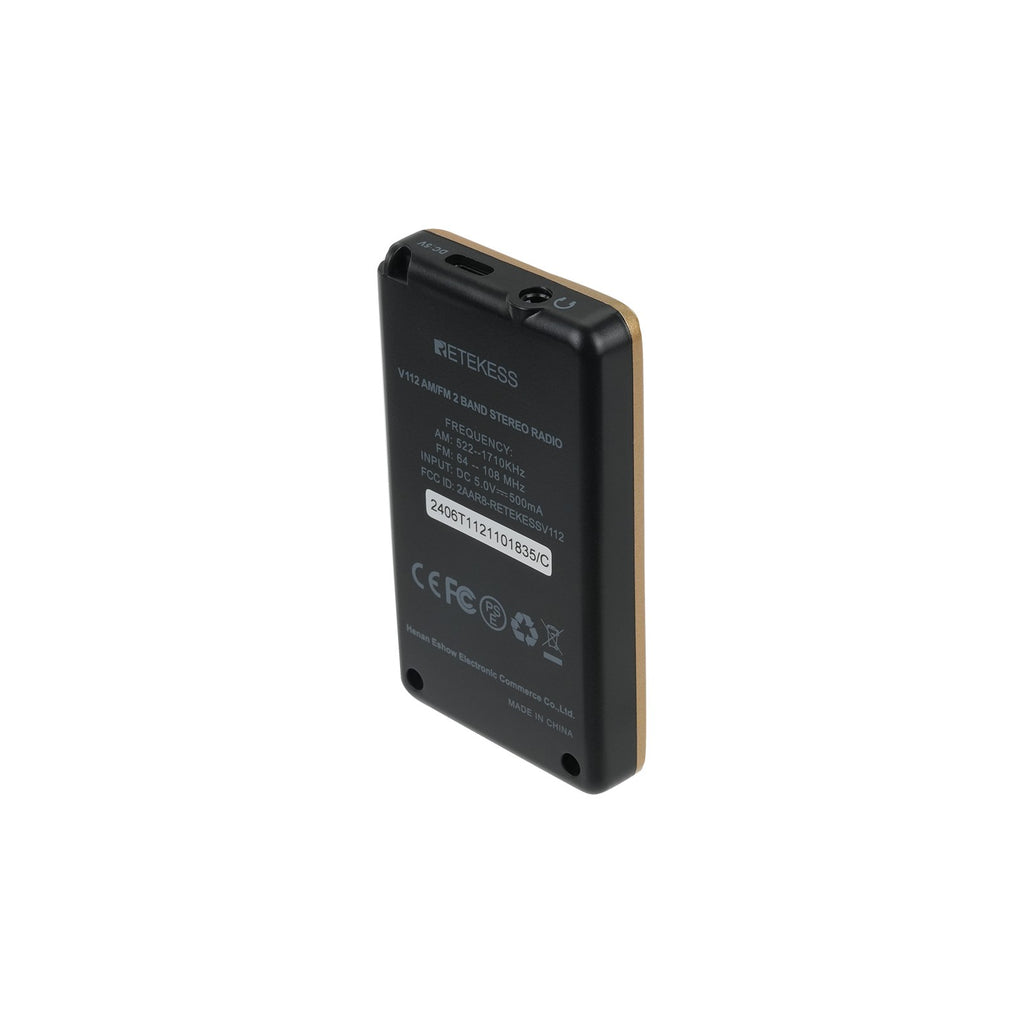 RETEKESS-Radio de 2 bandas V112, 10 piezas, FM, AM, Mini sintonización Digital portátil, receptor de Radio con batería recargable y auriculares