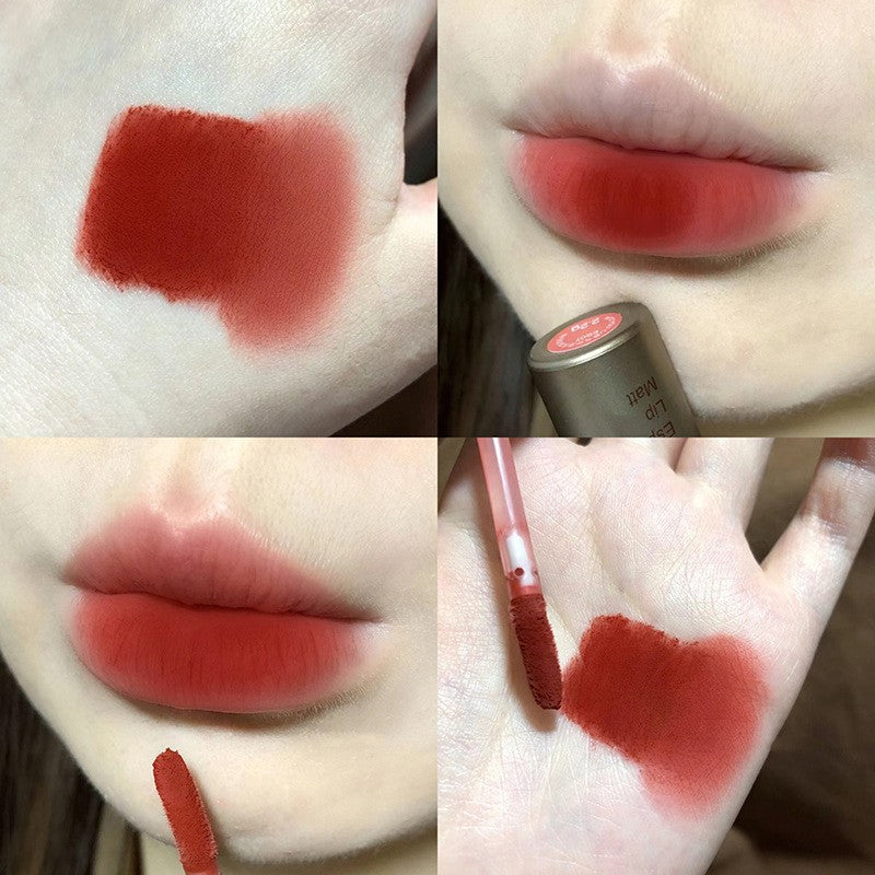 Brillo de labios de niebla mate de terciopelo único, taza antiadherente impermeable, esmalte de labios a prueba de manchas, lápiz labial líquido que no se decolora