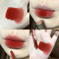 Brillo de labios de niebla mate de terciopelo único, taza antiadherente impermeable, esmalte de labios a prueba de manchas, lápiz labial líquido que no se decolora