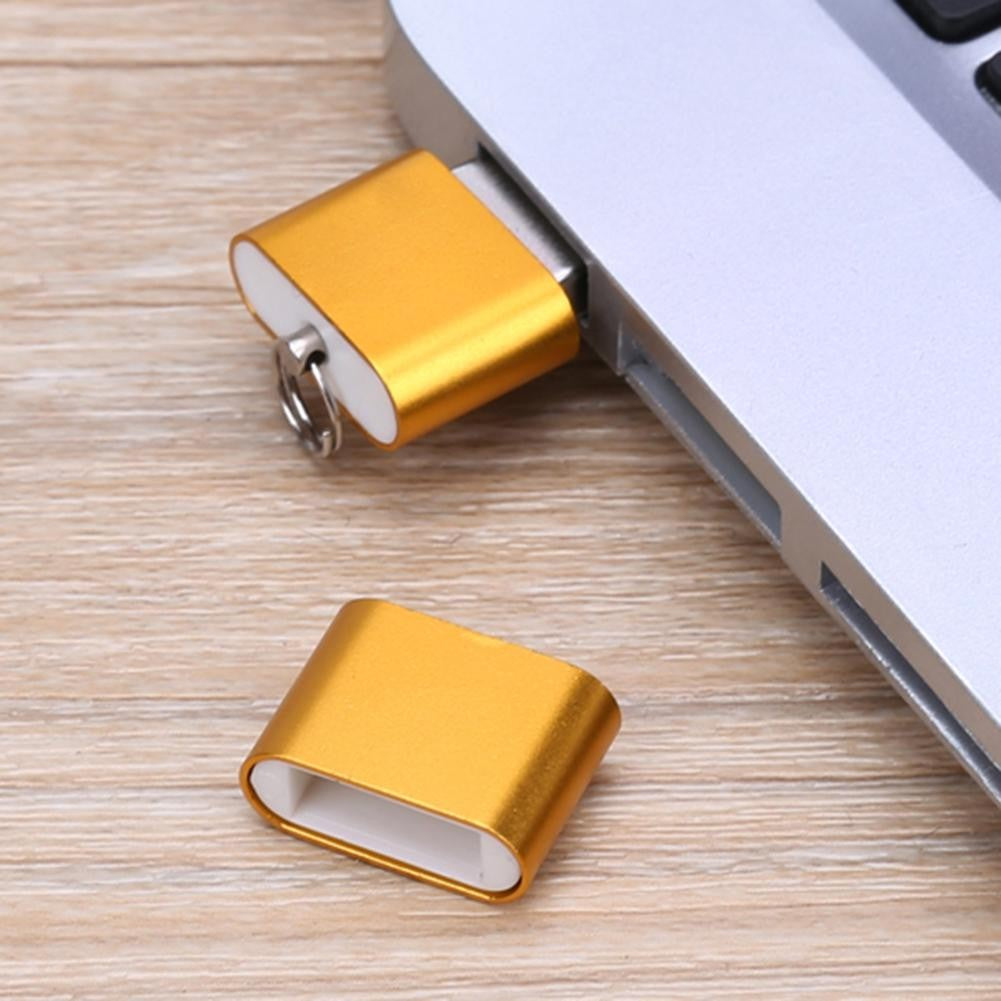 Mini adaptador de lector de tarjetas de memoria, aleación de aluminio, ultrafino, 480 Mbps, USB 2,0 T Flash, TF, Micro SD