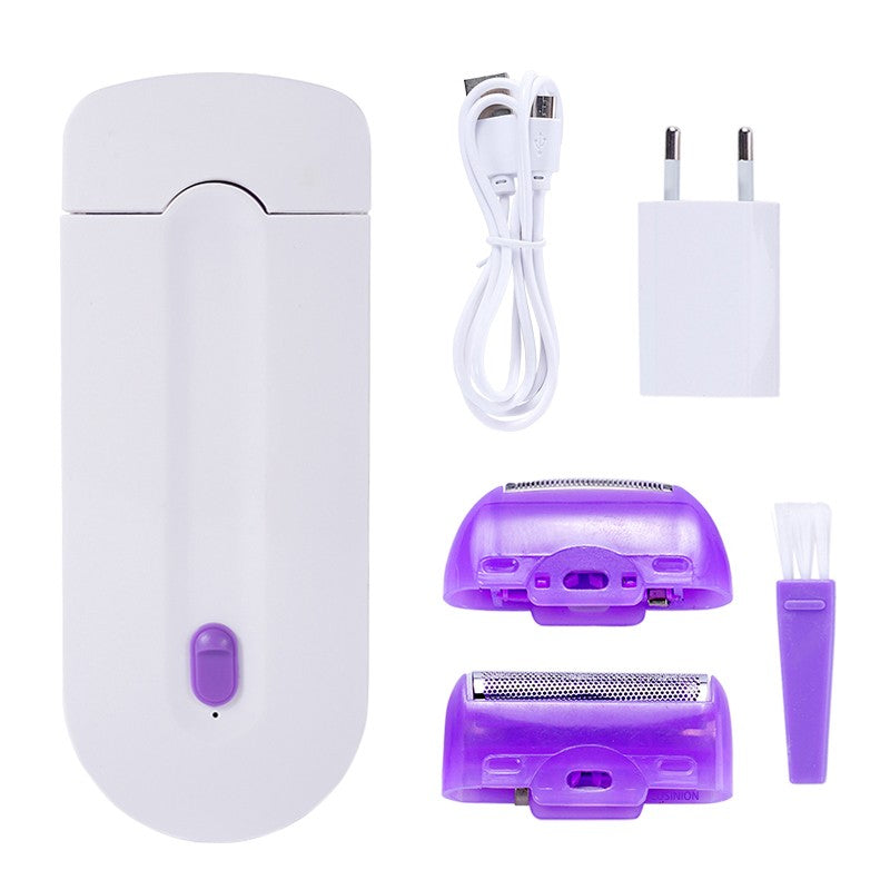 Cortadora de pelo profesional indolora, Afeitadora eléctrica táctil de piel, recargable por USB, para mujer, cuerpo, cara, pierna, Bikini, cortadora de pelo de mano para mujer
