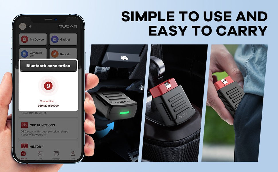 MUCAR BT200/BT200 PRO, herramienta de diagnóstico de coche con Bluetooth, aceite IMMO SAS 15, reinicio OBD2, escáner, lector de código automático para diagnóstico de sistema completo