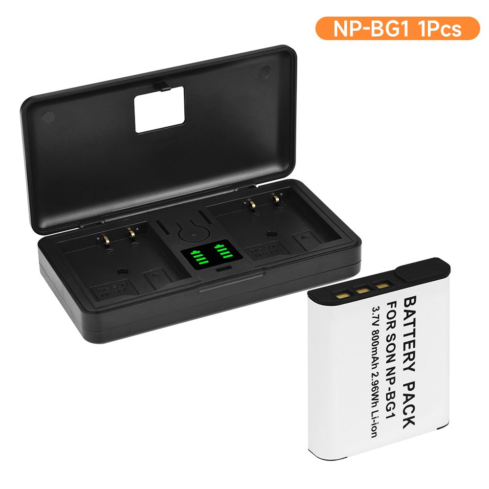 Batería NP-BG1 NP BG1 para Sony DSC-W210 DSC-W100 W50 H50 DSC-H55 DSC-H7 H3 H9 H10 NP-FG1 NP FG1 batería de iones de litio con cargador