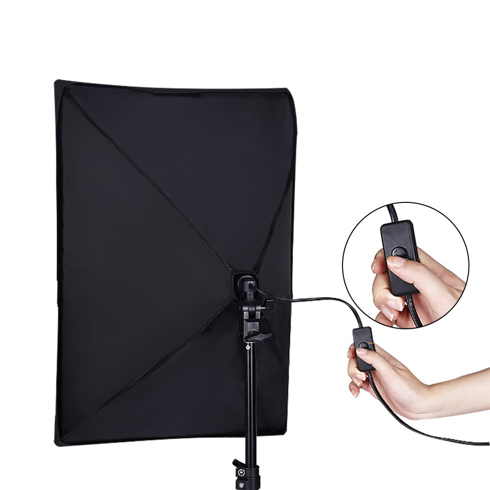 SH Softbox de fotografía profesional con enchufe E27, Kit de iluminación de caja suave para retratos de estudio fotográfico y grabación de vídeo